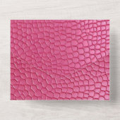 Girly Pink Animal All In One Uitnodiging (Achterkant)