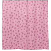 Girly Pink Animal Print Douchegordijn (Voorkant)