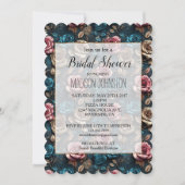 Girly Pink Aqua Champagne Gouden Rozen Kaart (Voorkant)