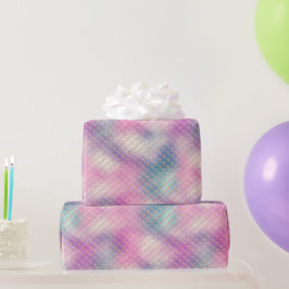 Girly Pink Aqua Gold Zeemeermin Cadeaupapier