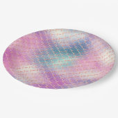 Girly Pink Aqua Gold Zeemeermin Papieren Bordje (Gekanteld)