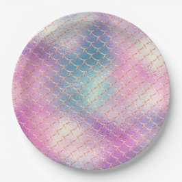 Girly Pink Aqua Gold Zeemeermin Papieren Bordje