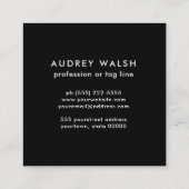 Girly Pink Back Blush Leopard print Vierkante Visitekaartje (Achterkant)