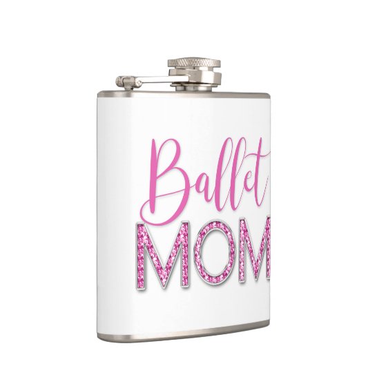 Girly Pink Ballet Moeder Sparkle Diamond Heupfles (Rechts)