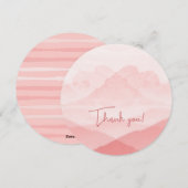 Girly Pink Bedankt Feestdagenkaart (Voorkant / Achterkant)