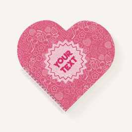 Girly Pink Berry Strawberry Cherry Modern. Notitieboek