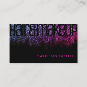 Girly Pink Black Glitter Sparkle Glamoureuze Luxe Visitekaartje