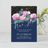 Girly Pink Black Gold Wedding (Staand voorkant)