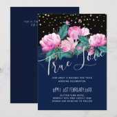  Girly Pink Black Gold Wedding (Voorkant / Achterkant)