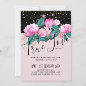  Girly Pink Black Gold Wedding (Voorkant)