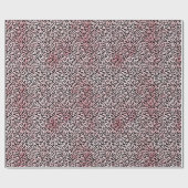 Girly Pink Black Leopard Print Cadeaupapier (Vlak)