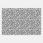 Girly Pink Black Leopard Print Glitter Inpakpapier Vel (Voorkant 3)