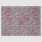 Girly Pink Black Leopard Print Tissuepapier (Voorkant)