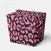 Girly Pink Black Leopard Spots for Box Bedankdoosjes (Achterkant)