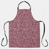 Girly Pink Black Leopard Spots Schort (Voorkant)