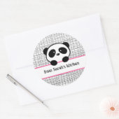 Girly Pink Black Panda Baking Stickers (Envelop)