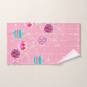 Girly Pink Blauwgroen Glam kerstversieringen en sn Handdoek (Handdoek)