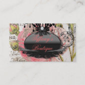 Girly Pink bloemensalon  Paris mode Visitekaartje (Voorkant)