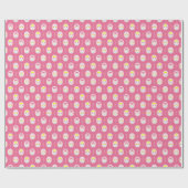 Girly Pink Bloempatroon Cadeaupapier (Vlak)