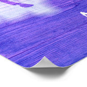 Girly Pink & Blue Unicorn, op maat gemaakt Poster (Hoek)