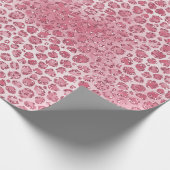 Girly Pink Blush Glitter Leopard Print     Cadeaupapier (Hoek)