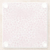 Girly Pink Blush Glitter Leopard Print Glazen Onderzetter (Achterkant)