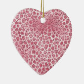 Girly Pink Blush Glitter Leopard Print Keramisch Ornament (Rechts)