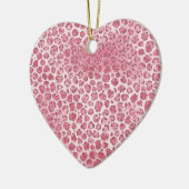 Girly Pink Blush Glitter Leopard Print Keramisch Ornament (Links)
