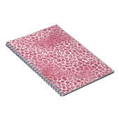 Girly Pink Blush Glitter Leopard Print Notitieboek (Rechterzijde)