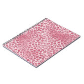 Girly Pink Blush Glitter Leopard Print Notitieboek (Linkerzijde)
