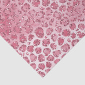 Girly Pink Blush Glitter Leopard Print       Tissuepapier (Detail)