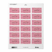 Girly Pink Blush Glitter Zebra Pattern             Etiket (Full Sheet)
