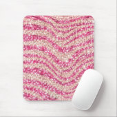 Girly Pink Blush Glitter Zebra Pattern             Muismat (Met muis)