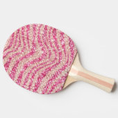 Girly Pink Blush Glitter Zebra Pattern             Tafeltennisbatje (Zijkant)