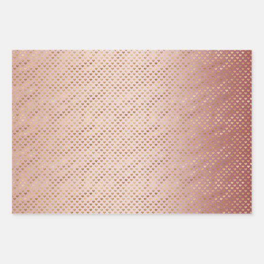 Girly Pink Blush Gold Ombre Leopard Print Inpakpapier Vel (Voorkant 3)
