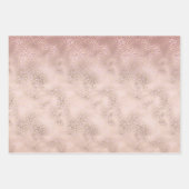 Girly Pink Blush Gold Ombre Leopard Print Inpakpapier Vel (Voorkant)