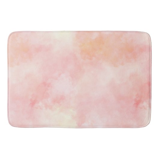 Girly Pink Blush Peach Badmat (Voorkant)