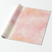 Girly Pink Blush Peach Cadeaupapier (Uitgerold)