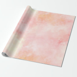 Girly Pink Blush Peach Cadeaupapier
