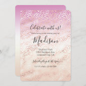 Girly Pink Blush Peach Glam Leopard Print Tie kleu Kaart (Voorkant / Achterkant)