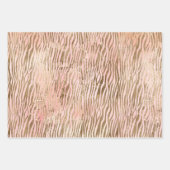 Girly Pink Blush Peach Gold Luipaard Print Inpakpapier Vel (Voorkant 3)