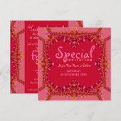 Girly Pink Boudoir Special Party Uitnodiging (Voorkant / Achterkant)