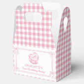 Girly Pink Bow Cake Verjaardag Favoriet Box Bedankdoosjes (Geopend)