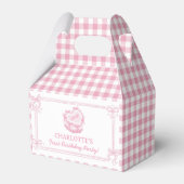 Girly Pink Bow Cake Verjaardag Favoriet Box Bedankdoosjes (Voorkant Zijde)