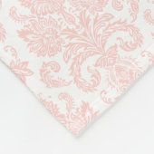 Girly Pink Bow Eiffel Tower  Franse Damask Fleece Deken (Hoek)