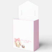 Girly Pink Bow Pacifier Baseball Sport Baby Shower Bedankdoosjes (Open)