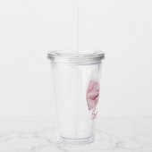 Girly Pink Bow With Name Preppy Custom 16oz, Clear Acryl Drinkbeker (Rechts)