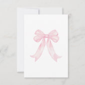 Girly Pink Bows Shiny Disco Ball Bridal Shower Bedankkaart (Achterkant)