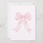 Girly Pink Bows Shiny Disco Ball Vrijgezellenfeest Kaart (Achterkant)