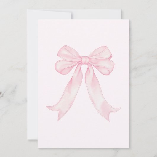 Girly Pink Bows Shiny Disco Ball Vrijgezellenfeest Kaart (Achterkant)